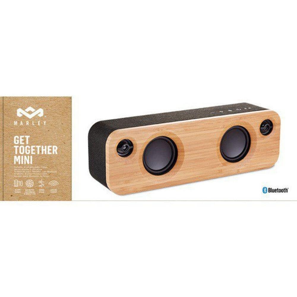 House Of Marley Get Together Mini Bluetooth Speaker, Signature Black, EM-JA013-SB