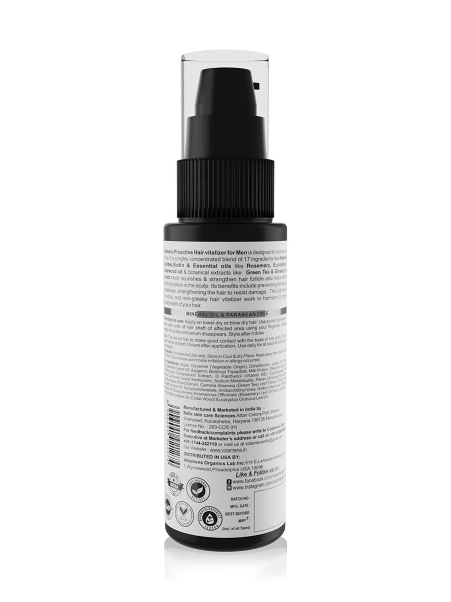 Volamena Proactive Hair Vitalizer for Men - 50 ml