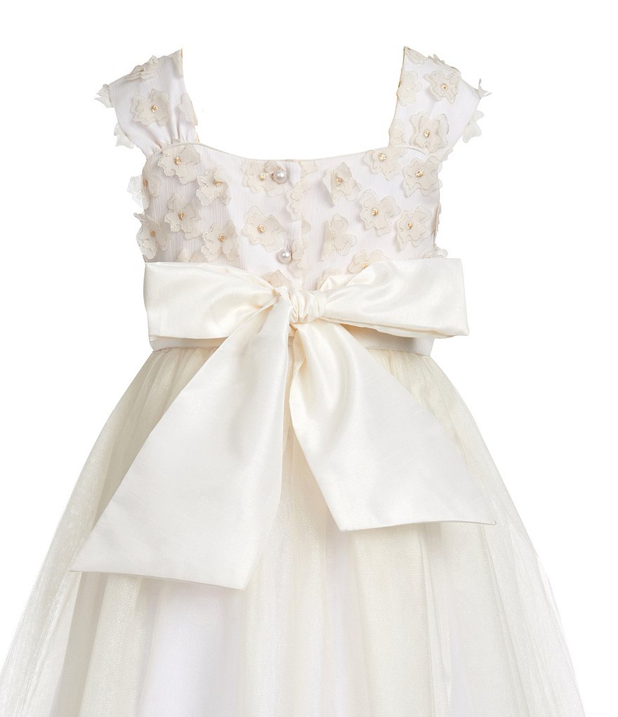 Badgley Mischka Little Girls 4-6X Floral/Tulle Fit & Flare Dress