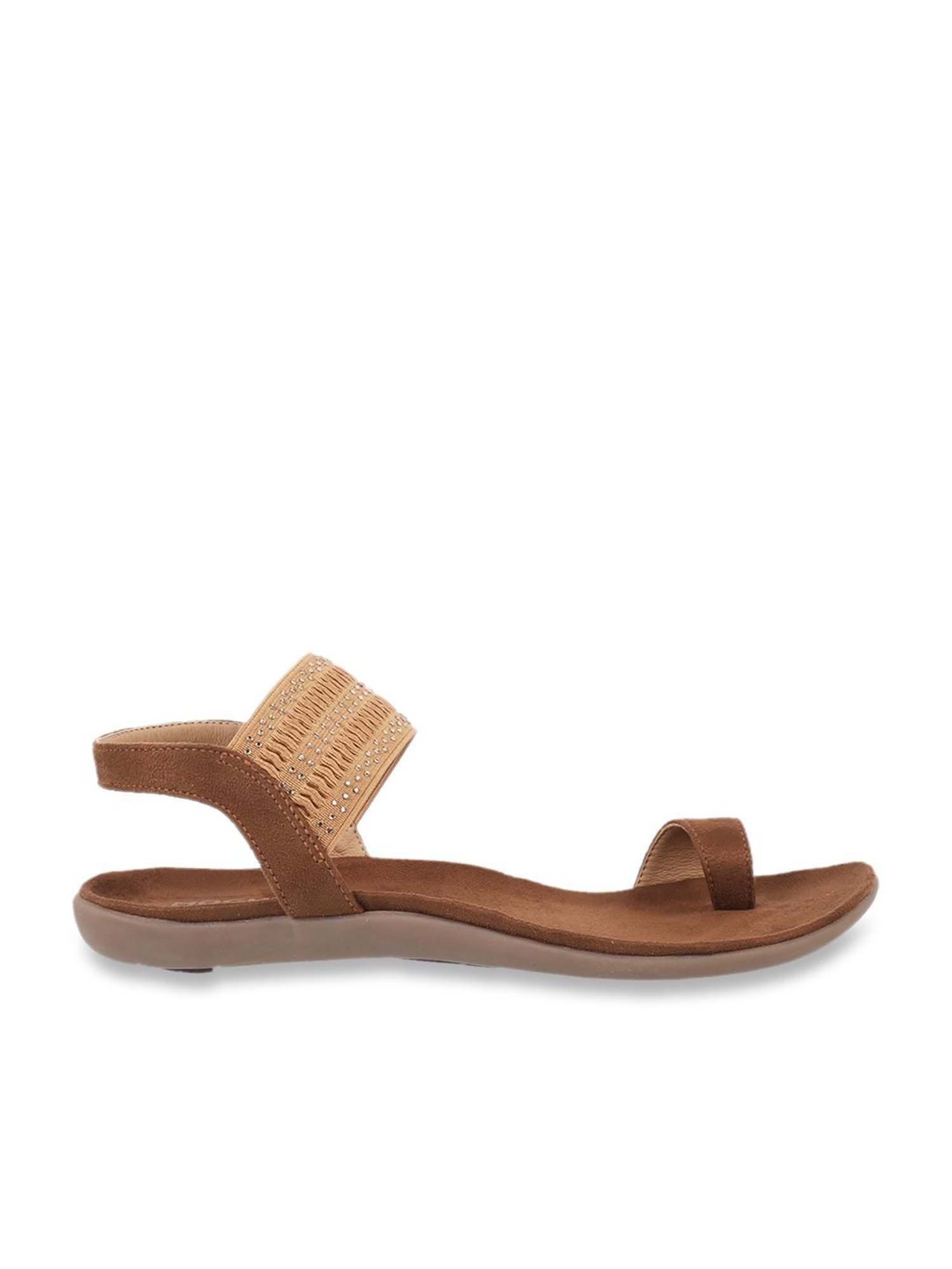 Mochi Women's Tan Toe Ring Sandals
