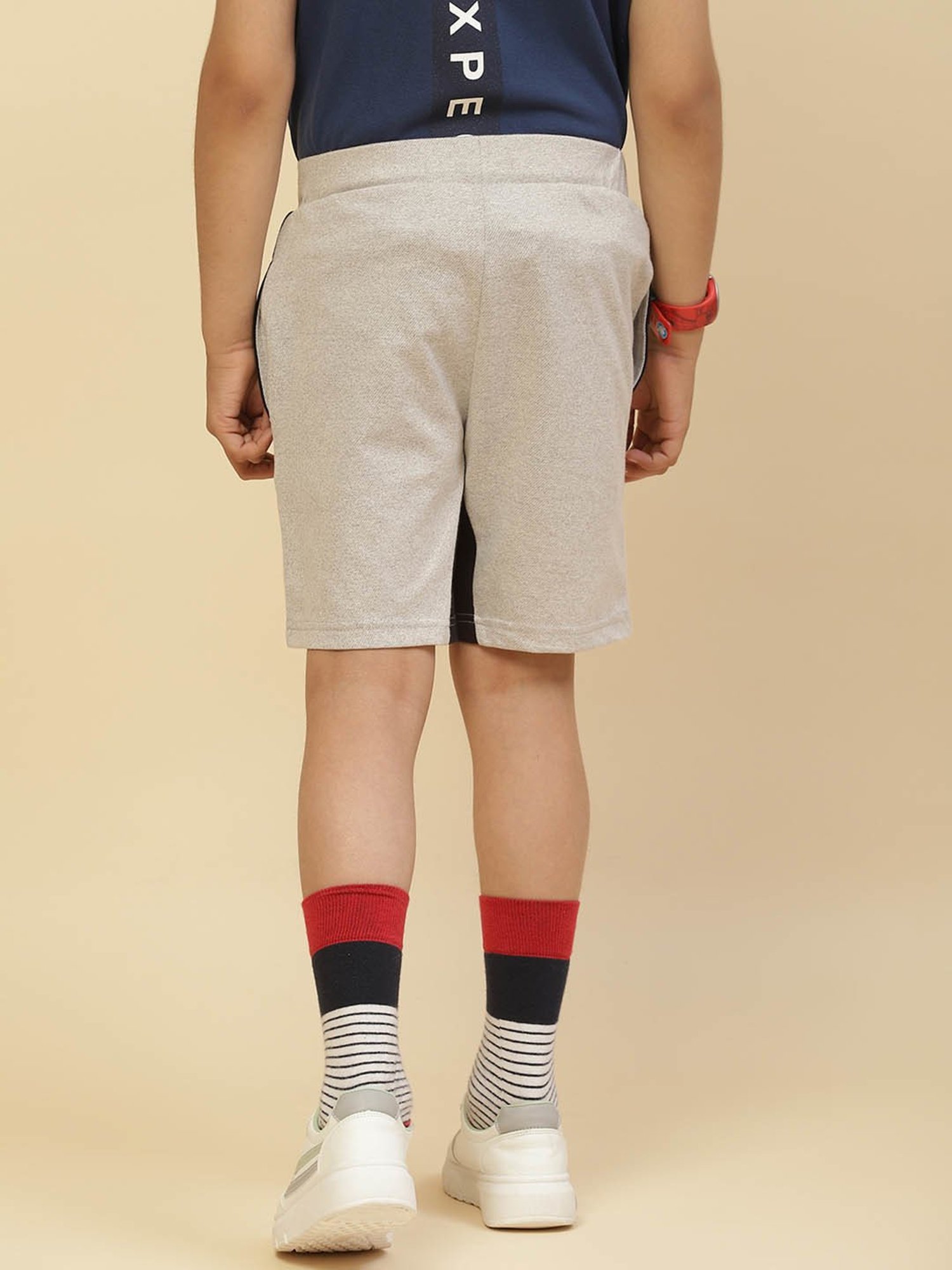 Monte Carlo Kids Grey Melange Textured Bermudas
