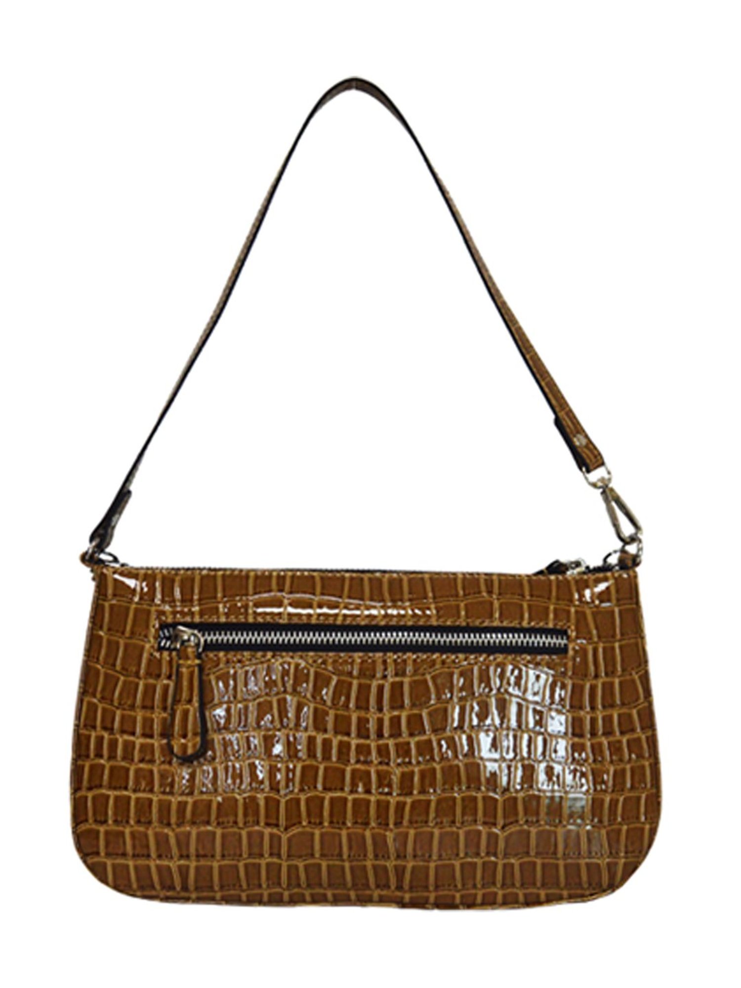 BELWABA Beige Textured Medium Shoulder Bag