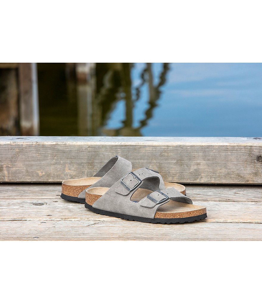 Birkenstock Women's Arizona Suede Dual Adjustable Buckle Strap Sandals