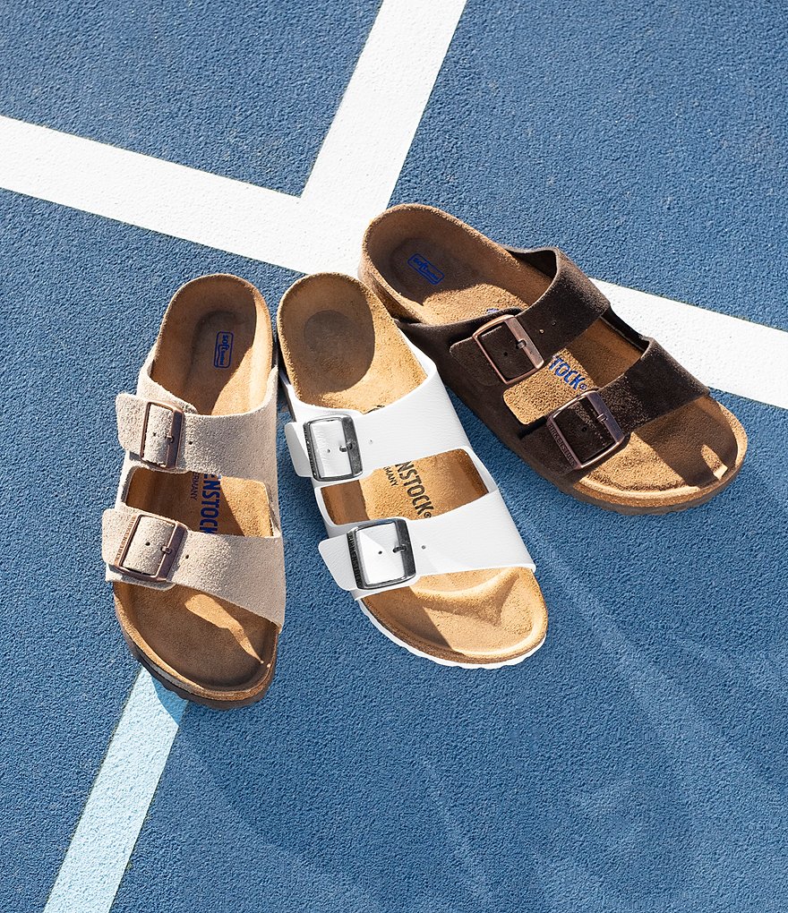 Birkenstock Women's Arizona Suede Dual Adjustable Buckle Strap Sandals