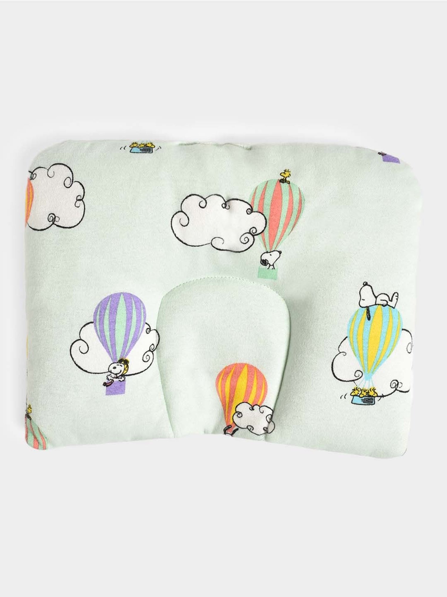 MiArcus Peanuts Snoopy Green Cotton Mattress Set With Mosquito Net and Pillow