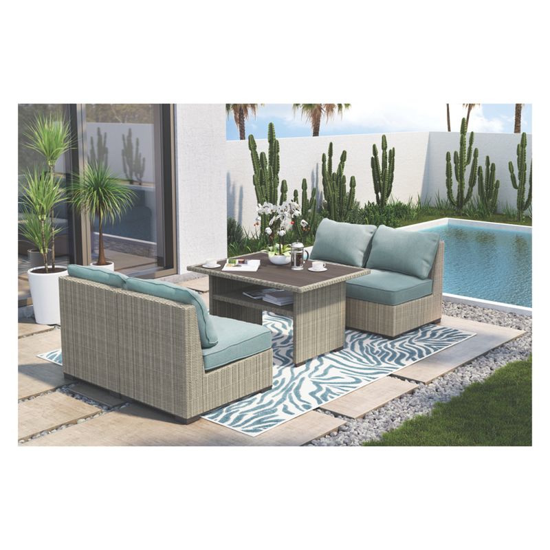 Silent Brook Rect Multi - Use Table - Beige  - Outdoor by Ashley
