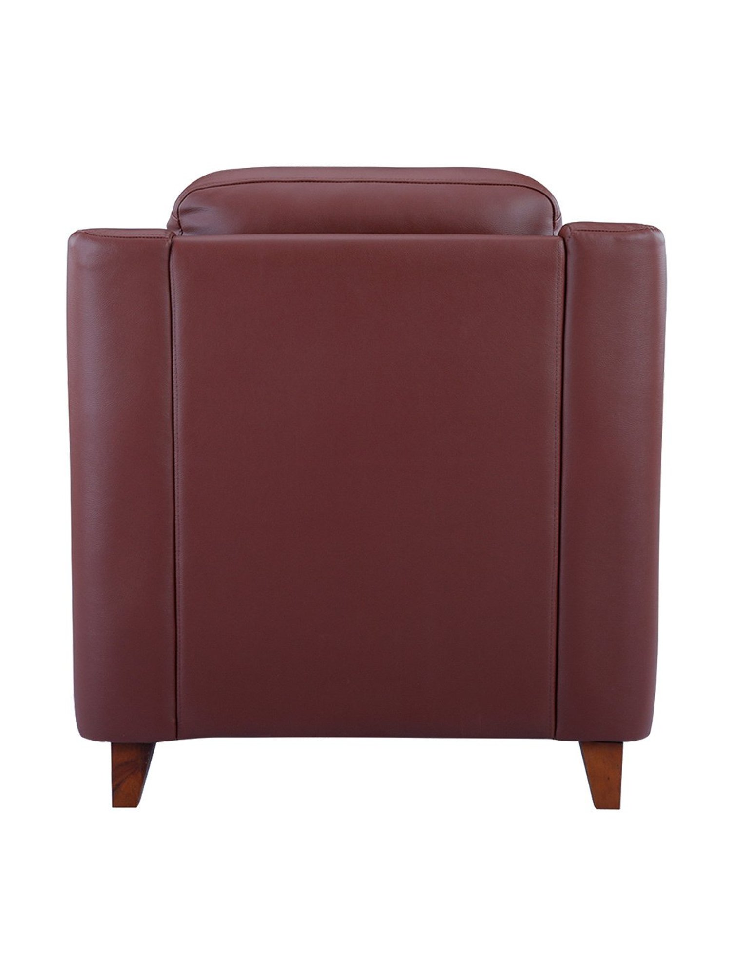 Durian Patrick Brick Red Leather 1 Seater Sofa