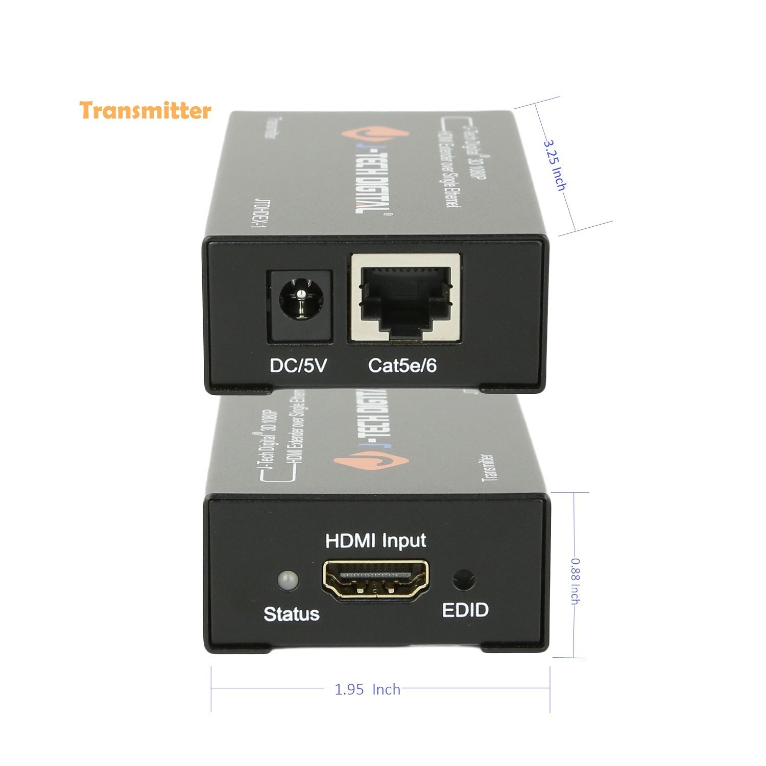 J-Tech Digital HDMI Extender By Single Cat 5E/6/7 Full Hd 1080P With Deep Color, EDID Copy, Dolby Digital/DTS