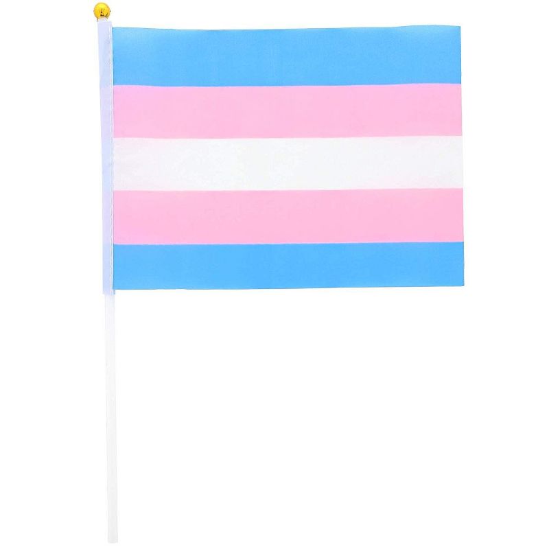 Juvale 60 Count Transgender Handheld Pride Flags, LGBTQ Pride Accessories