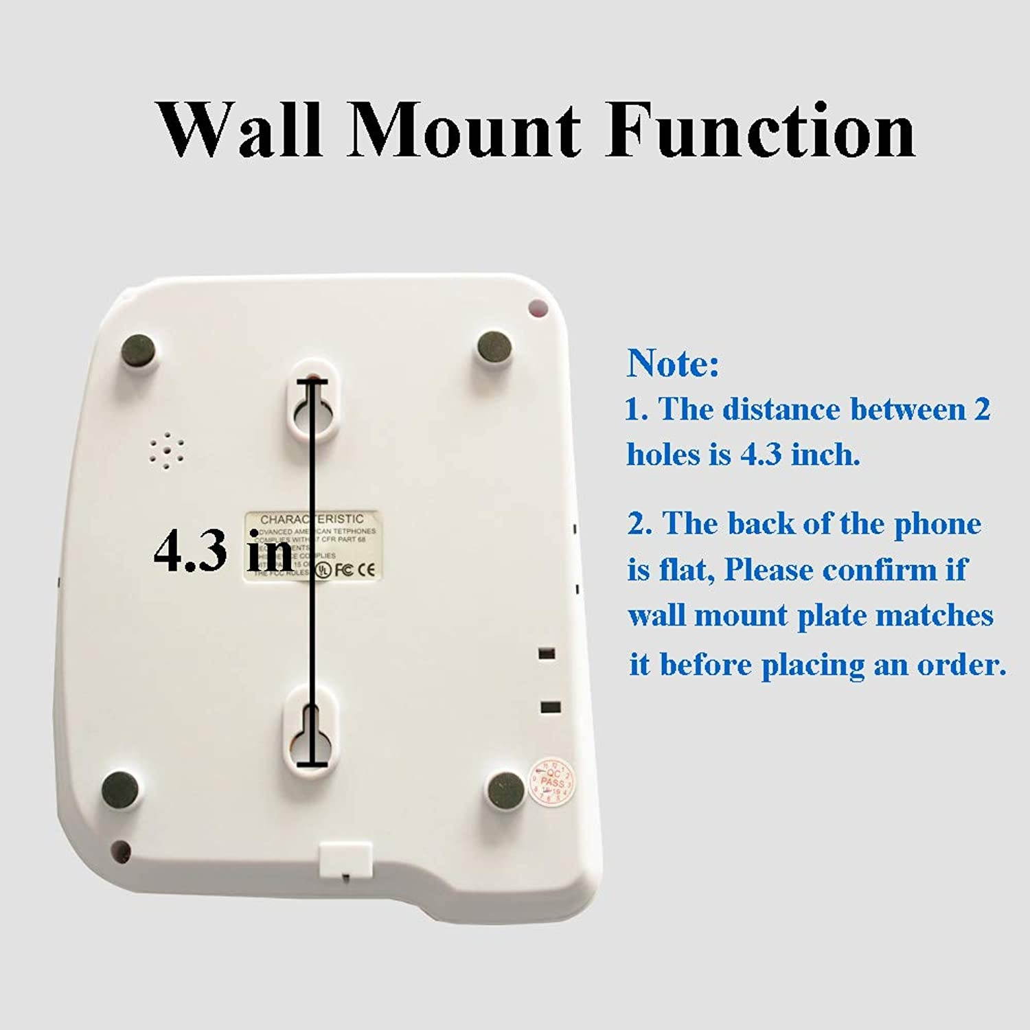 JeKaVis JF11W Big Button Corded Phone for Elderly Amplified Phones for Hearing Impaired Seniors with Loud Handsfree Speakerphone