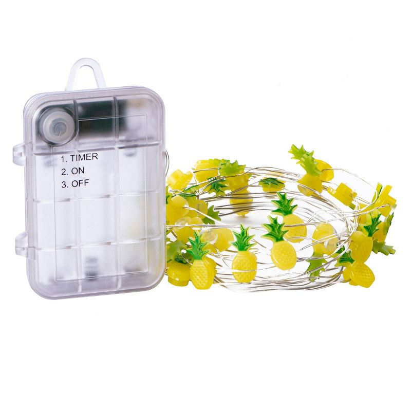 30ct Battery Operated Pineapple LED Fairy String Lights - Sterno Home