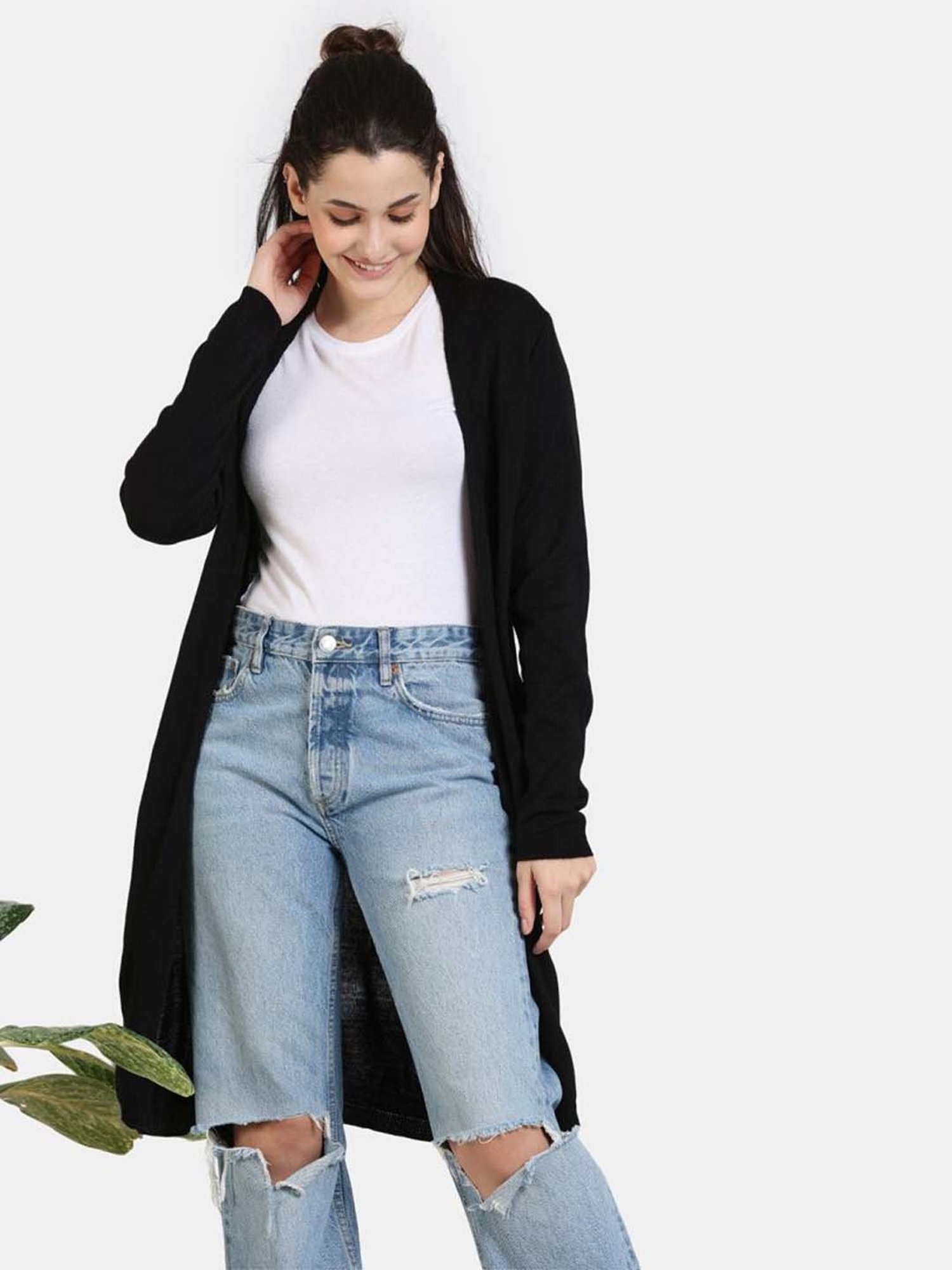 Zivame Black Full Sleeves Shrug