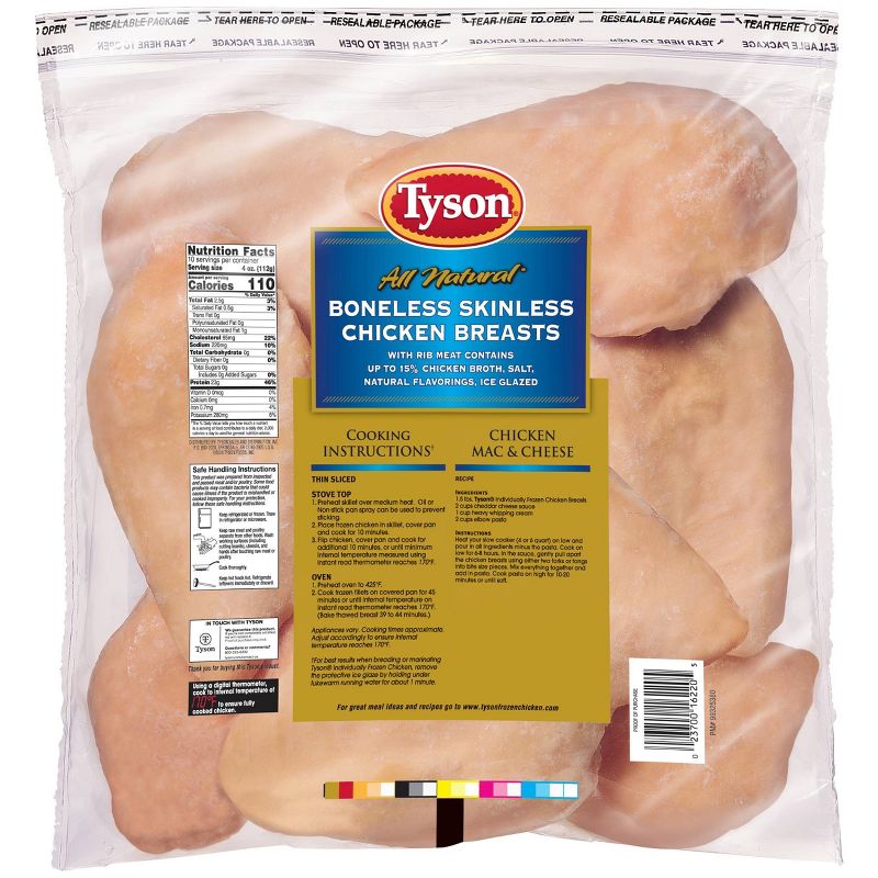 Tyson Boneless & Skinless Chicken Breasts - Frozen - 2.5lbs