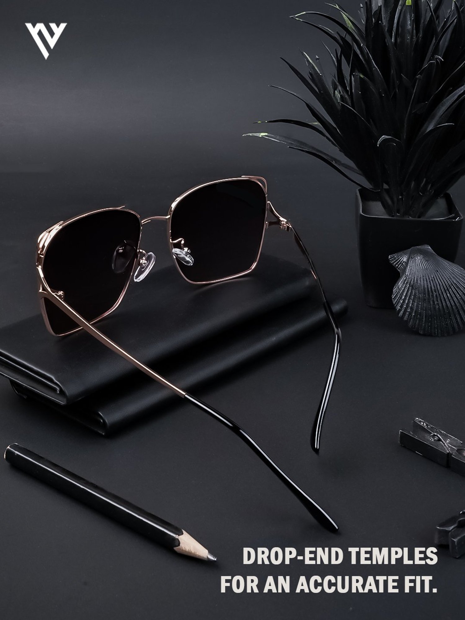 Voyage Red Square Polarised and UV Protected Lens Unisex Sunglasses