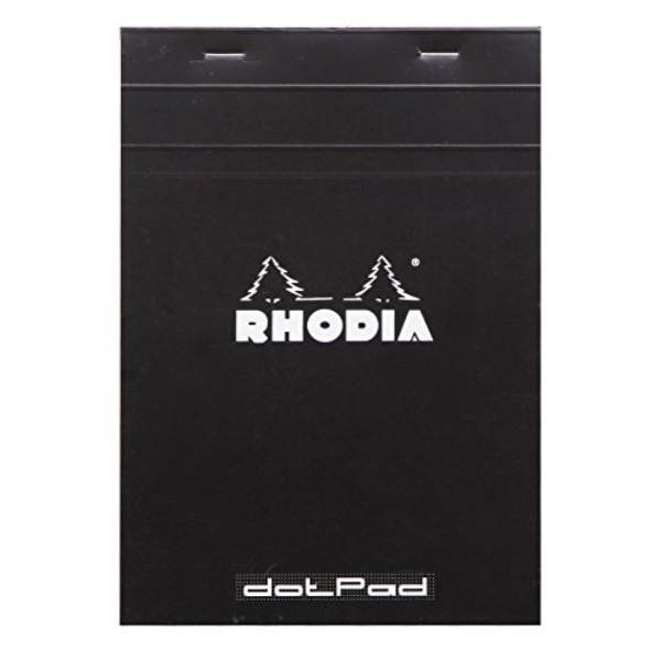 Rhodia No.16 A5 6 x 8 1/4 80 Sheet, Dot Pad, Black (16559)