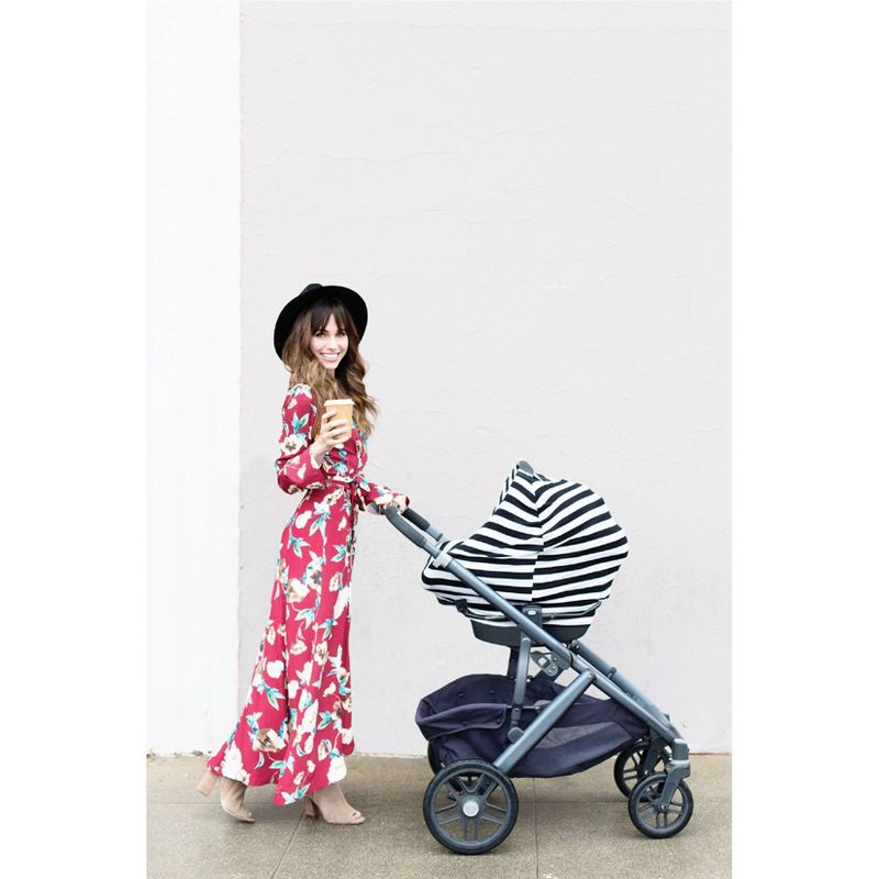 Itzy Ritzy Mom Boss 4in1 Nursing Cover - Black/White Stripe