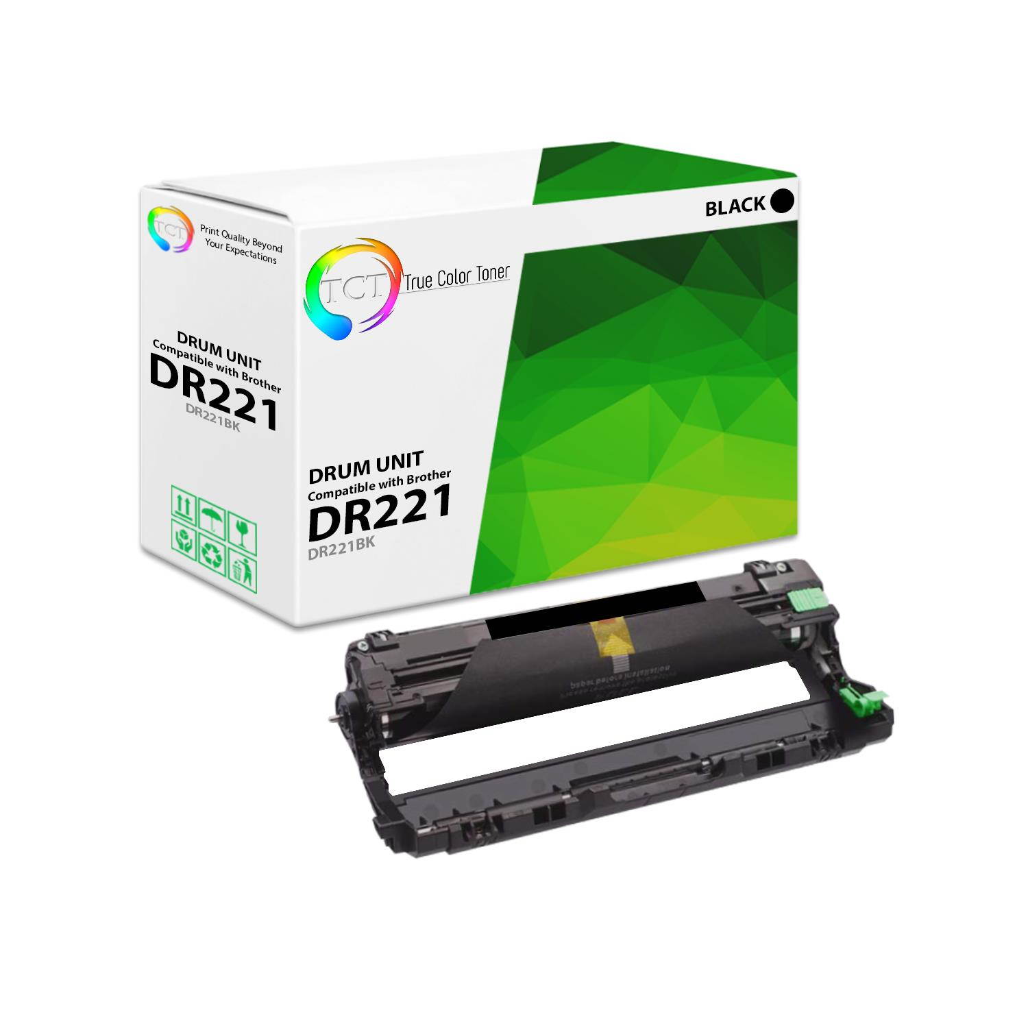 TCT Premium Compatible DR221BK DR-221 Black Drum Unit Replacement for Brother DR221 DCP-9020CDN, HL 3140CW 3150CDN 3170CDW 3180CDW, MFC-9130CW 9330CDW 9340CDW Printers (12,000 Pages)