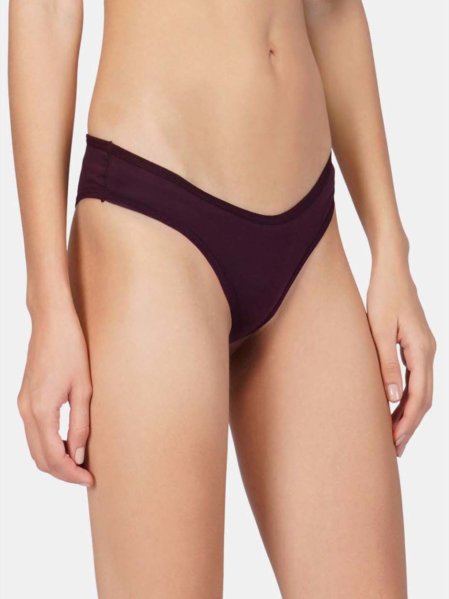 Bleeding Heart Brown & Purple Thongs - Pack Of 2