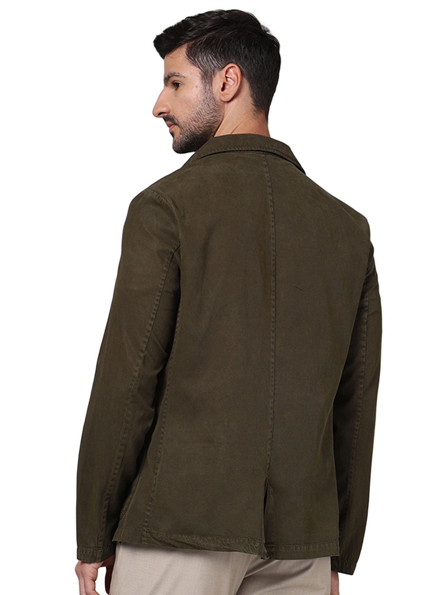 celio* Dark Olive Regular Fit Blazer