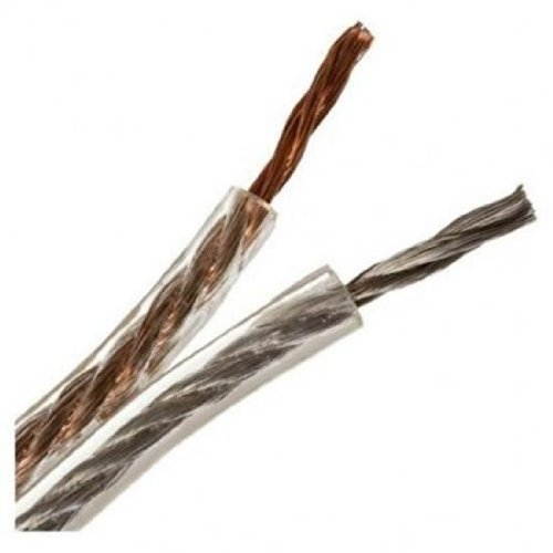 CERTICABLE 12AWG Clear Jacket Compact Speaker Wire Cable - 50 ft