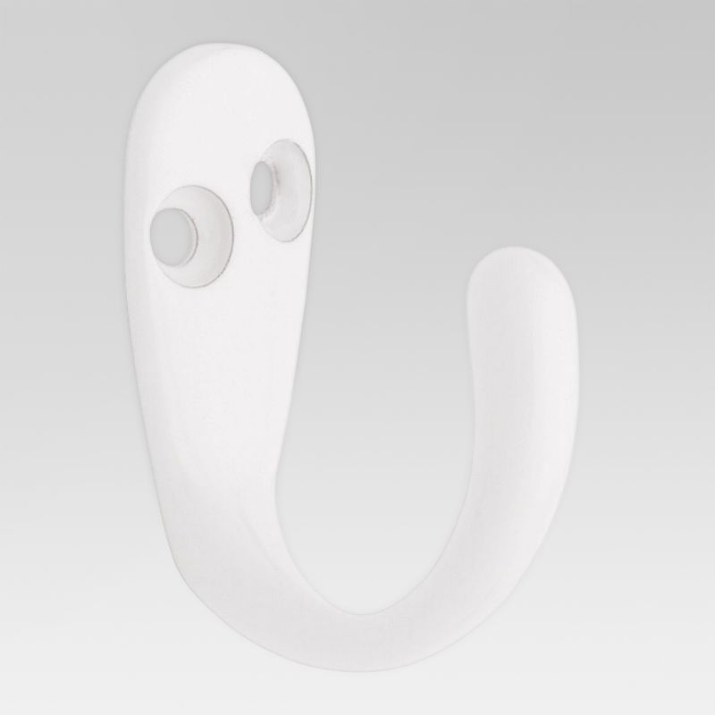 2pk Single Prong Robe Hooks - White - Room Essentials™