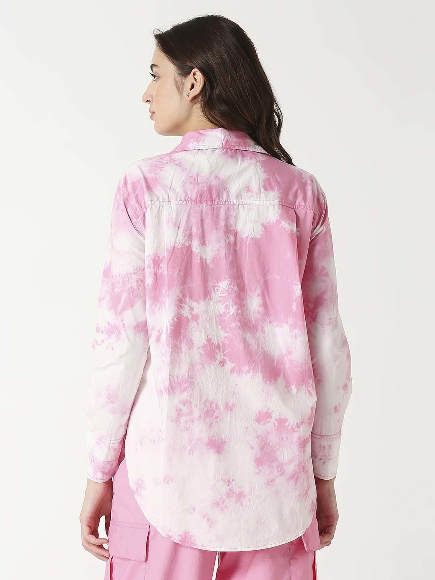 Remanika Pink Cotton Tie & Dye Shirt