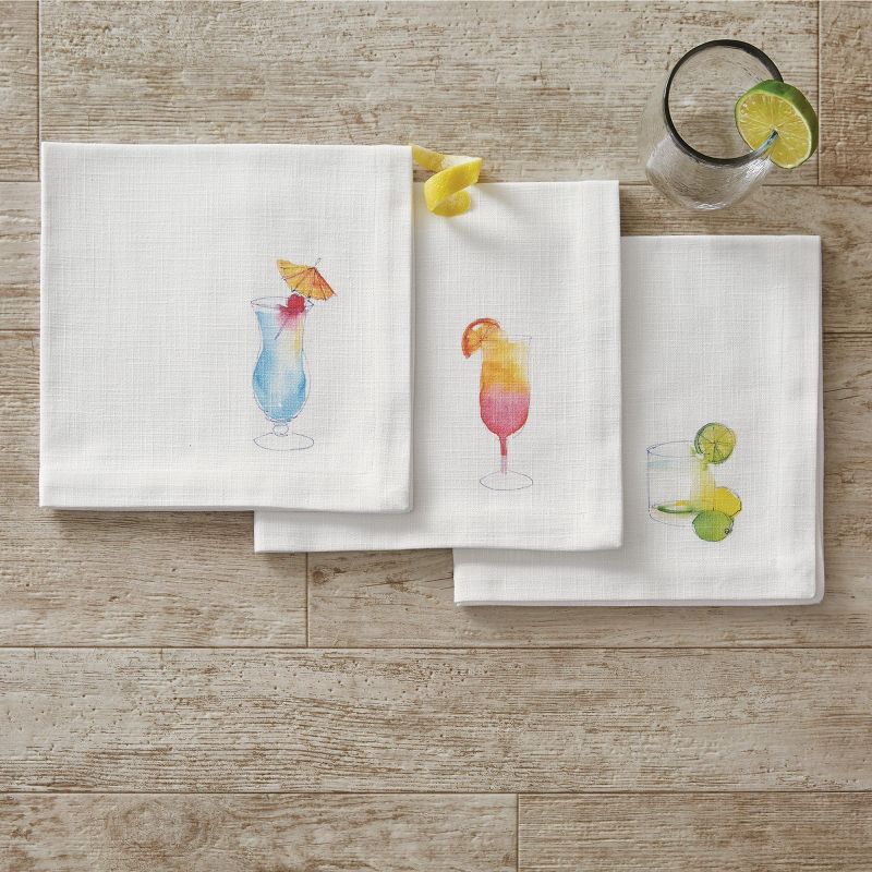 Split P Tropical Drink Napkin Set - Blue Hawaiian