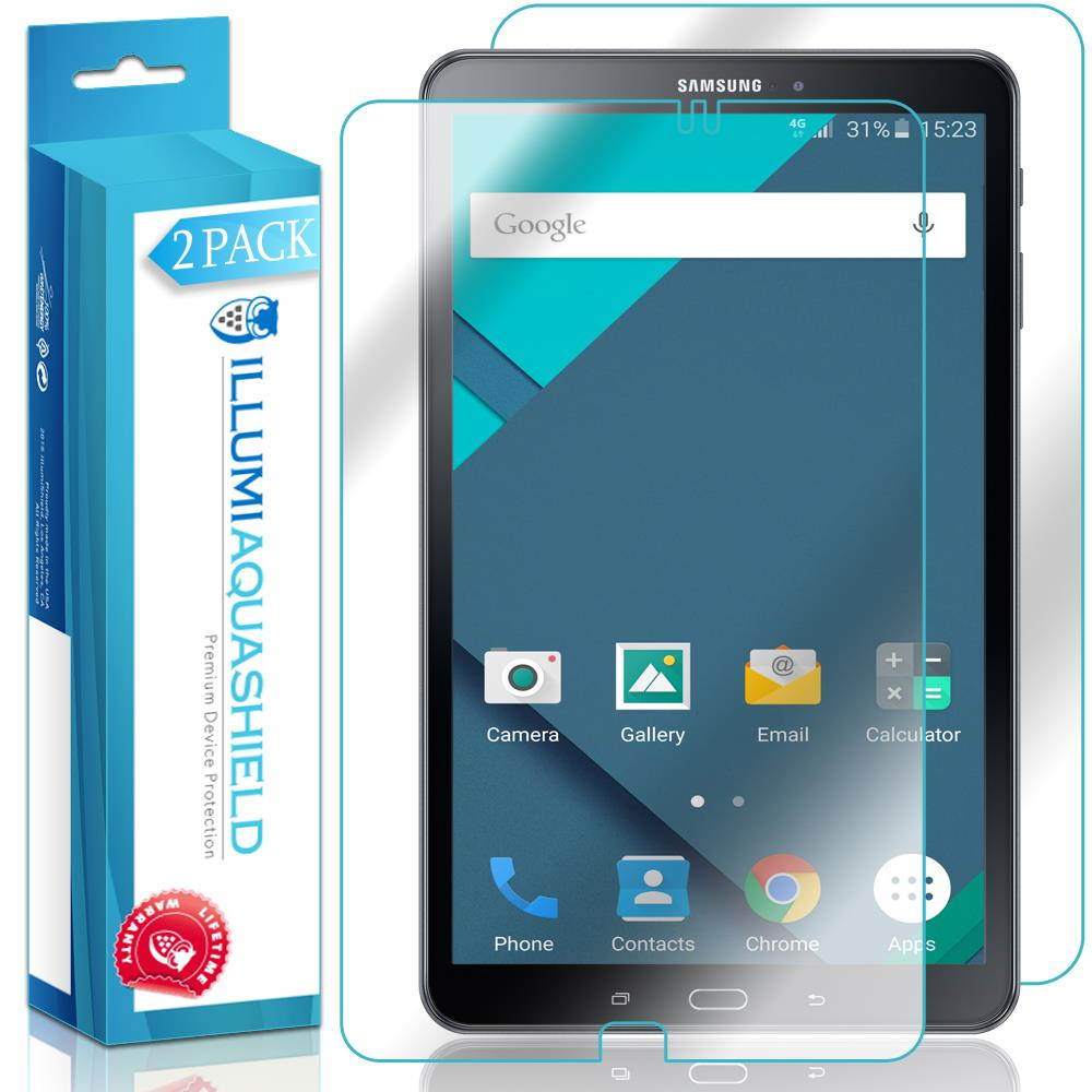 ILLUMI AquaShield Front + Back Protector Compatible with Samsung Galaxy Tab A 10.1 (2016, SM-T580, Non-S Pen)(2-Pack) HD Clear Screen Protector No-Bubble TPU Film