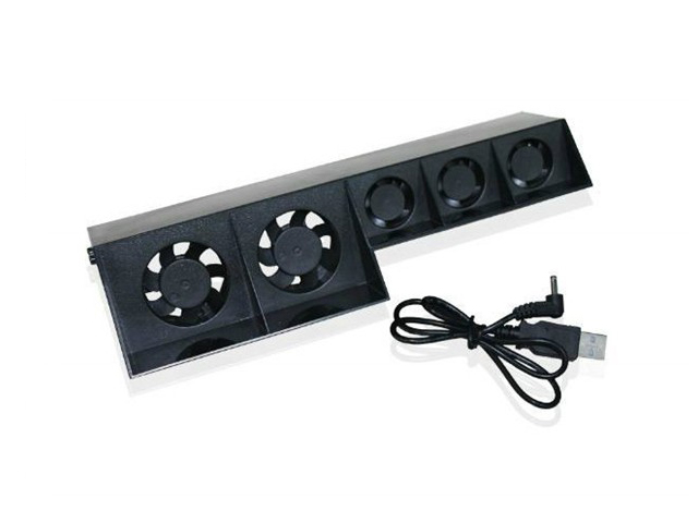 Dobe USB External Super Cooling 5 Fan for Playstation PS4 Black
