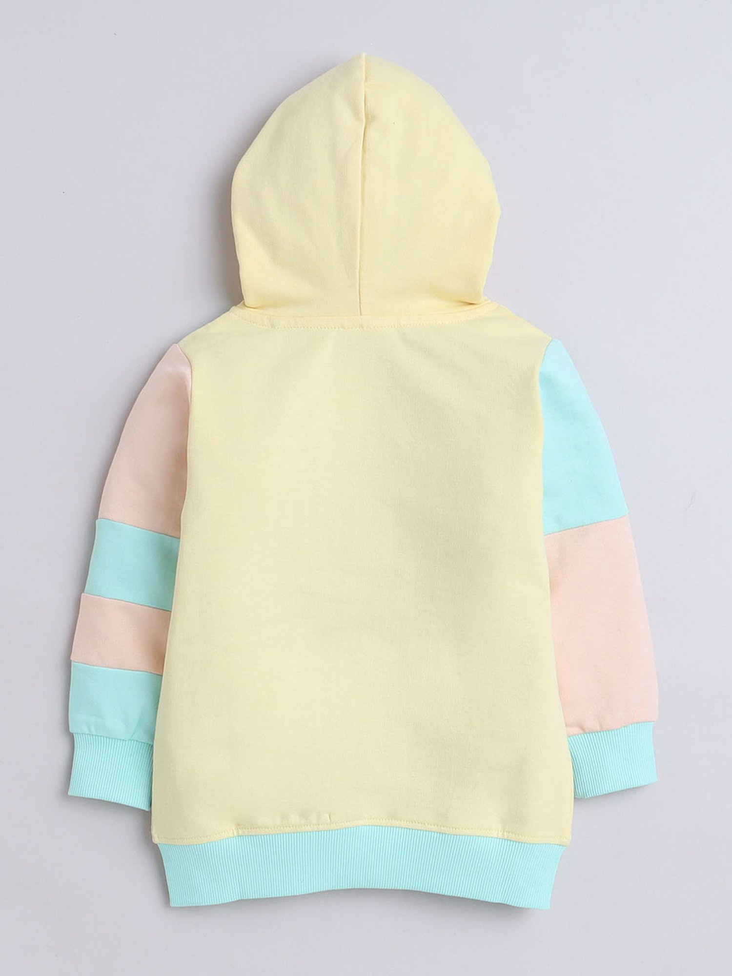 BUMZEE Multi Girls  Full Sleeves Cotton Hooded Zipper Sweatshirt Age - 12-18 Months