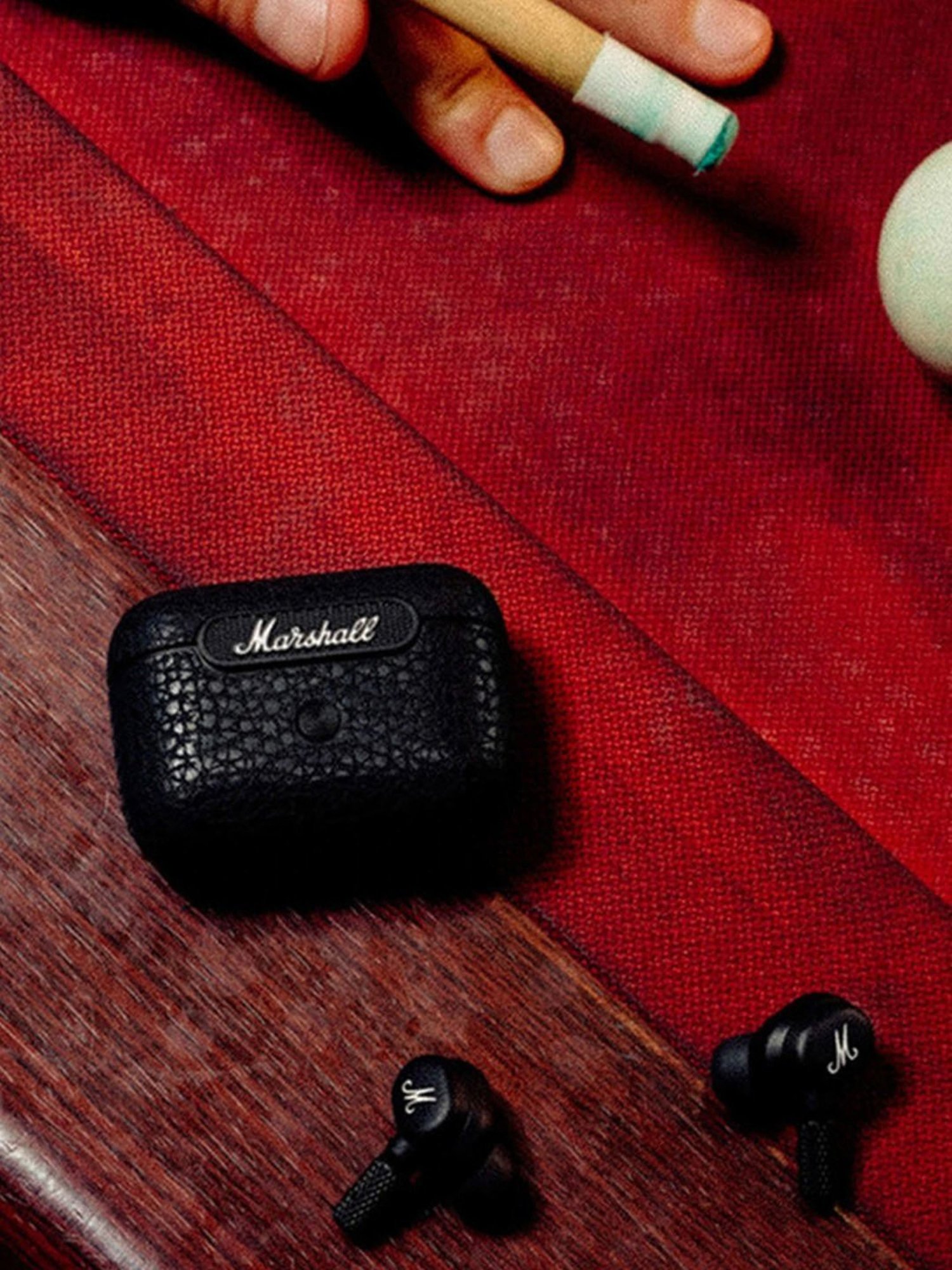 Marshall Motif In Ear Earbuds with Noise Canceling (Black, True Wireless)