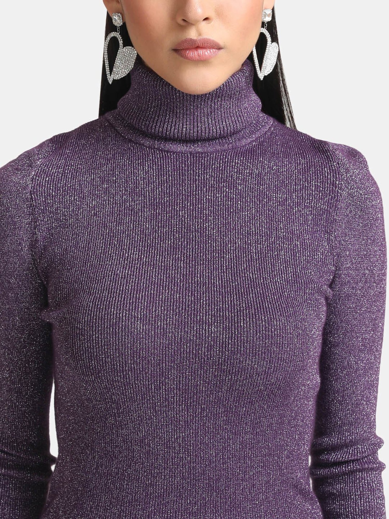 Kazo Puff Sleeves High Neck Pullover