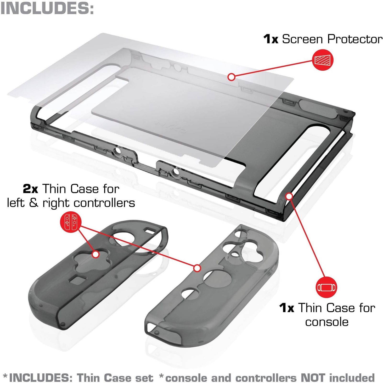 Nyko 87248 Thin Case For Nintendo Switch (Smoke)