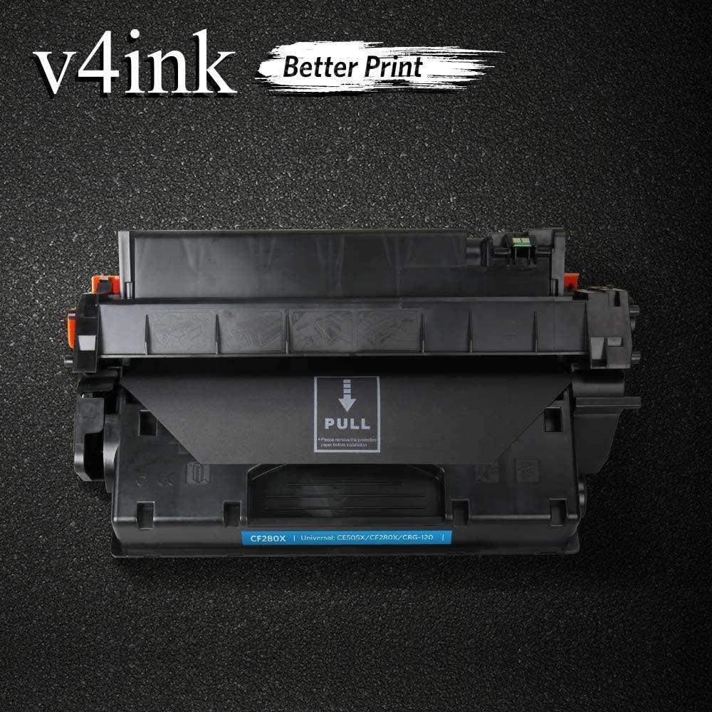 V4INK Compatible Toner Cartridge Replacement for HP 80X CF280X 80A CF280A Toner Black Ink High Yield for HP LaserJet Pro 400 M401 M401a M401d M401dn M401dne M401dw M401n MFP M425dn M425dw Printer