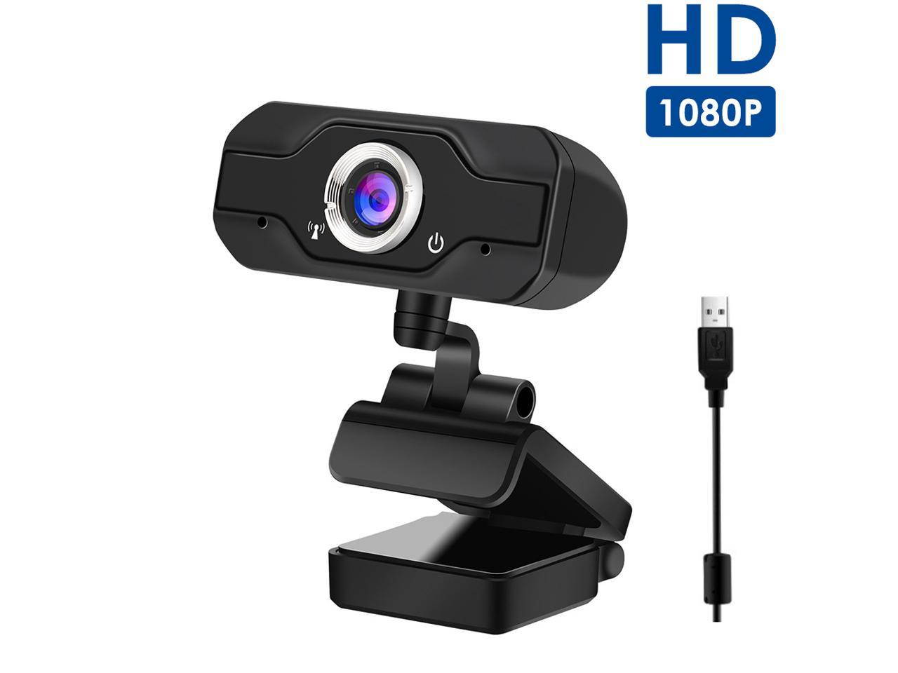 PC Webcam W18 Replace Logitech C270, 1080P Full HD Webcam USB Desktop & Laptop Webcam Live Streaming Webcam with Microphone Widescreen HD Video Webcam for Video Calling (HD Webcam)&hellip; (Black)