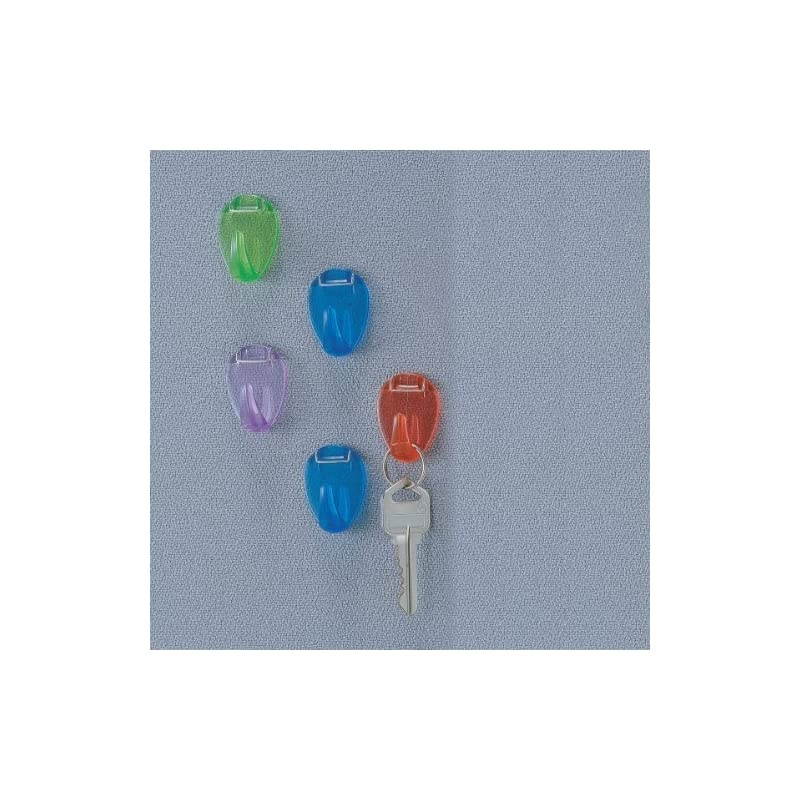 Cubicle Hooks, Assorted Translucent Colors, Pack of 5 (30181)
