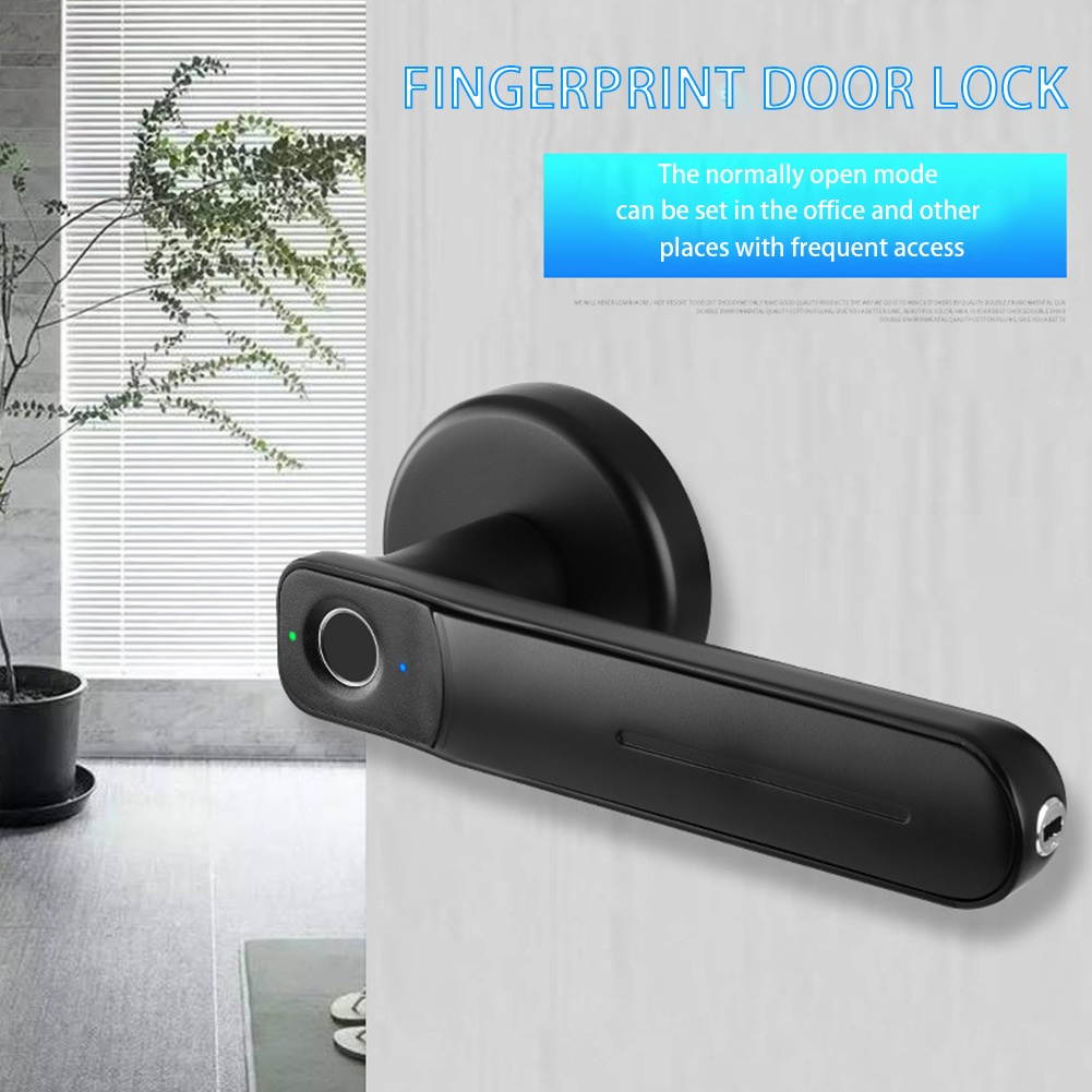 Smart Biometric Fingerprint Door Lock Semiconductor With 2pcs Keys Home Office