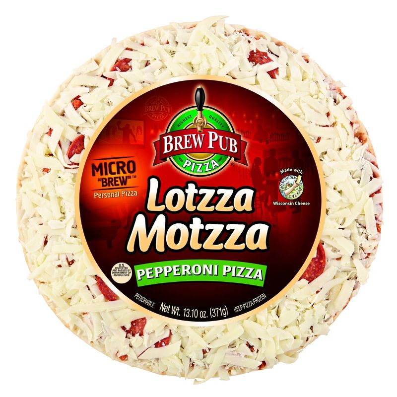 Brew Pub Lotzza Motzza Pepperoni 9-inch Frozen Pizza 13.1oz