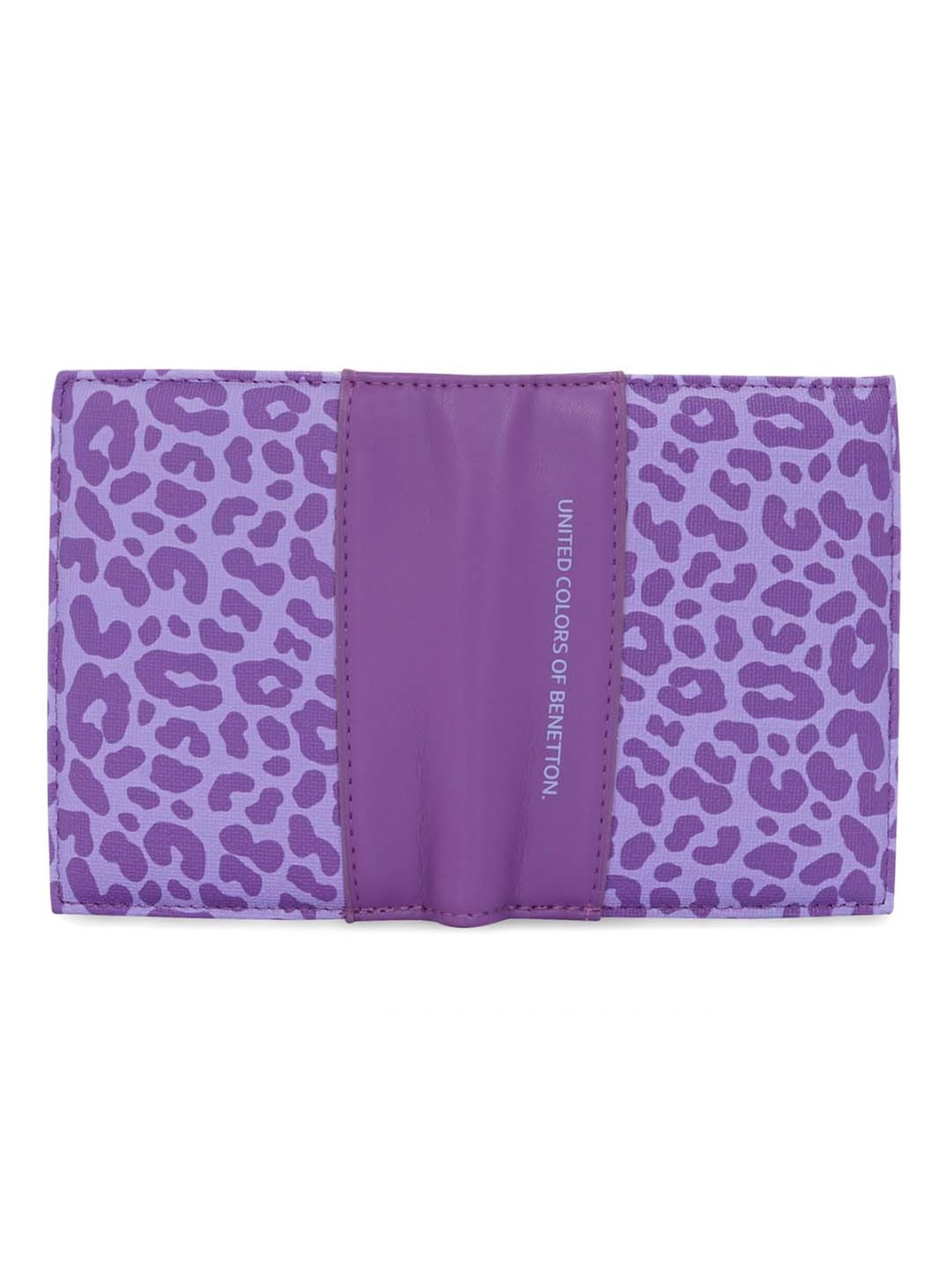 United Colors of Benetton Remi Violet Printed Bi-Fold Wallet For Women