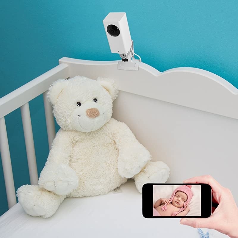 Mount-Desk Rotating Clip Clamp Holder Stand with 1/4" Screw Ball Head for Wyze Cam V3/ Wyze Cam Pan/Oculus Sensor/HTC Vive Base Station/Arlo and Other Compatible Home Security Camera