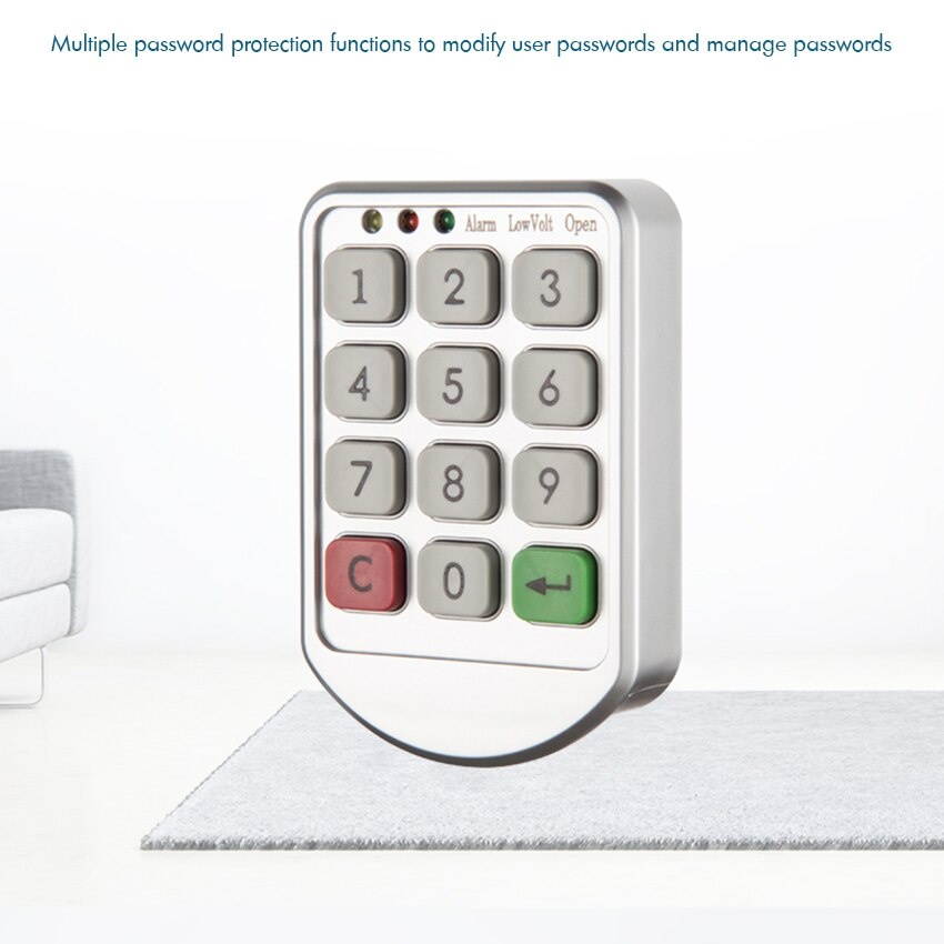 Electronic Cabinet Lock, Intelligent Digit Keypad Cabinet Lock Keyless Safety Security Lock for Drawer, Jewelry Box, Locker