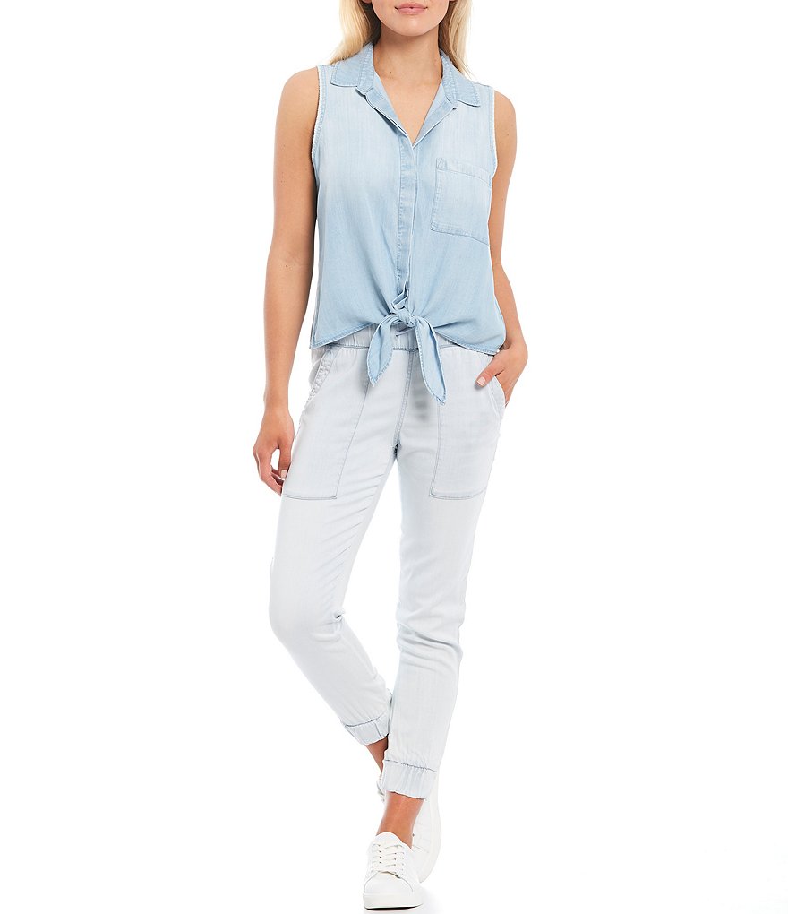 Cloth & Stone Woven Tie Front Coordinating Sleeveless Top