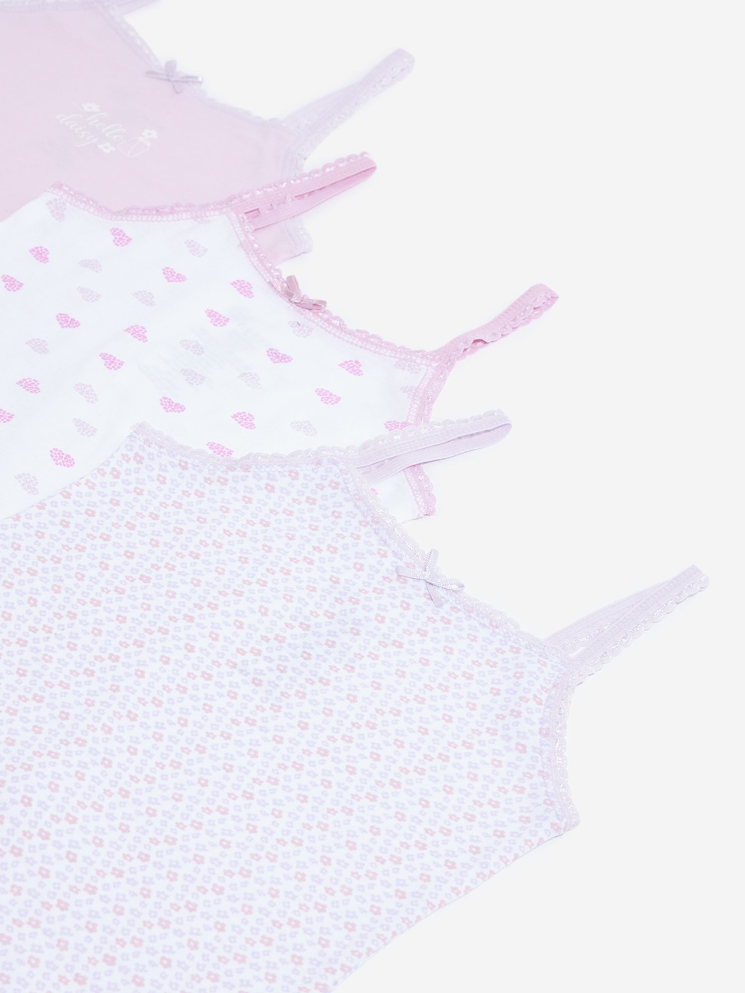 Kiddopanti Kids Black & Pink Solid Camisole (Pack Of 2)