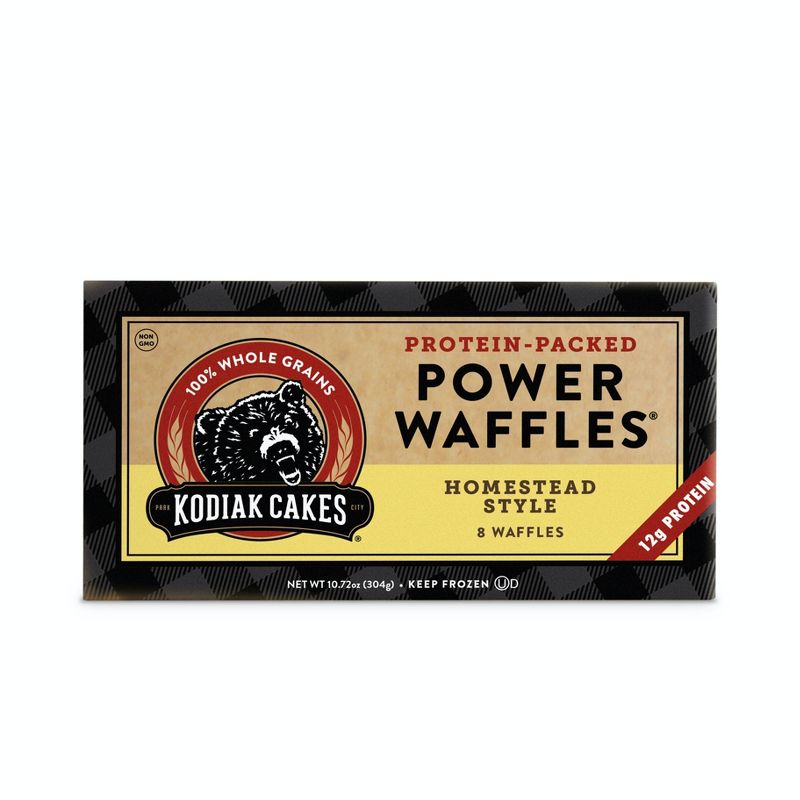 Kodiak Cakes Frozen Power Waffles Homestead Style  - 10.72oz/8ct