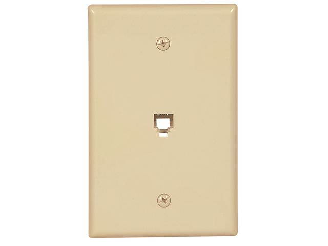 Cooper Wiring Devices 3533-4V Mid Size Flush Mount Wallplate with Phone Jack 4-C