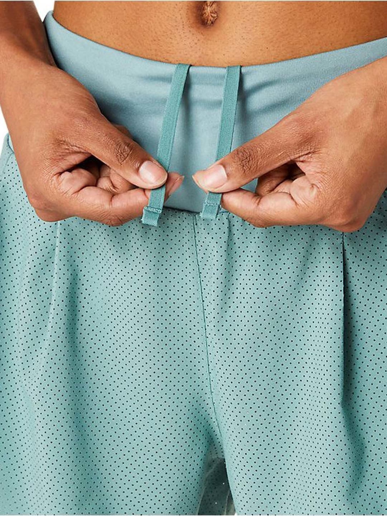 Asics Blue Mid Rise Sports Shorts