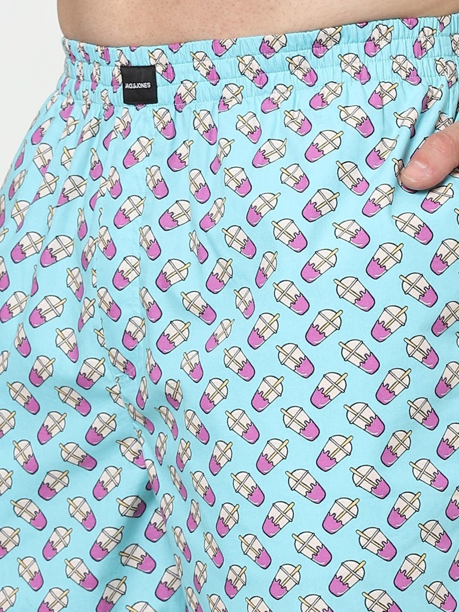 Jack & Jones Blue Regular Fit Printed Boxers