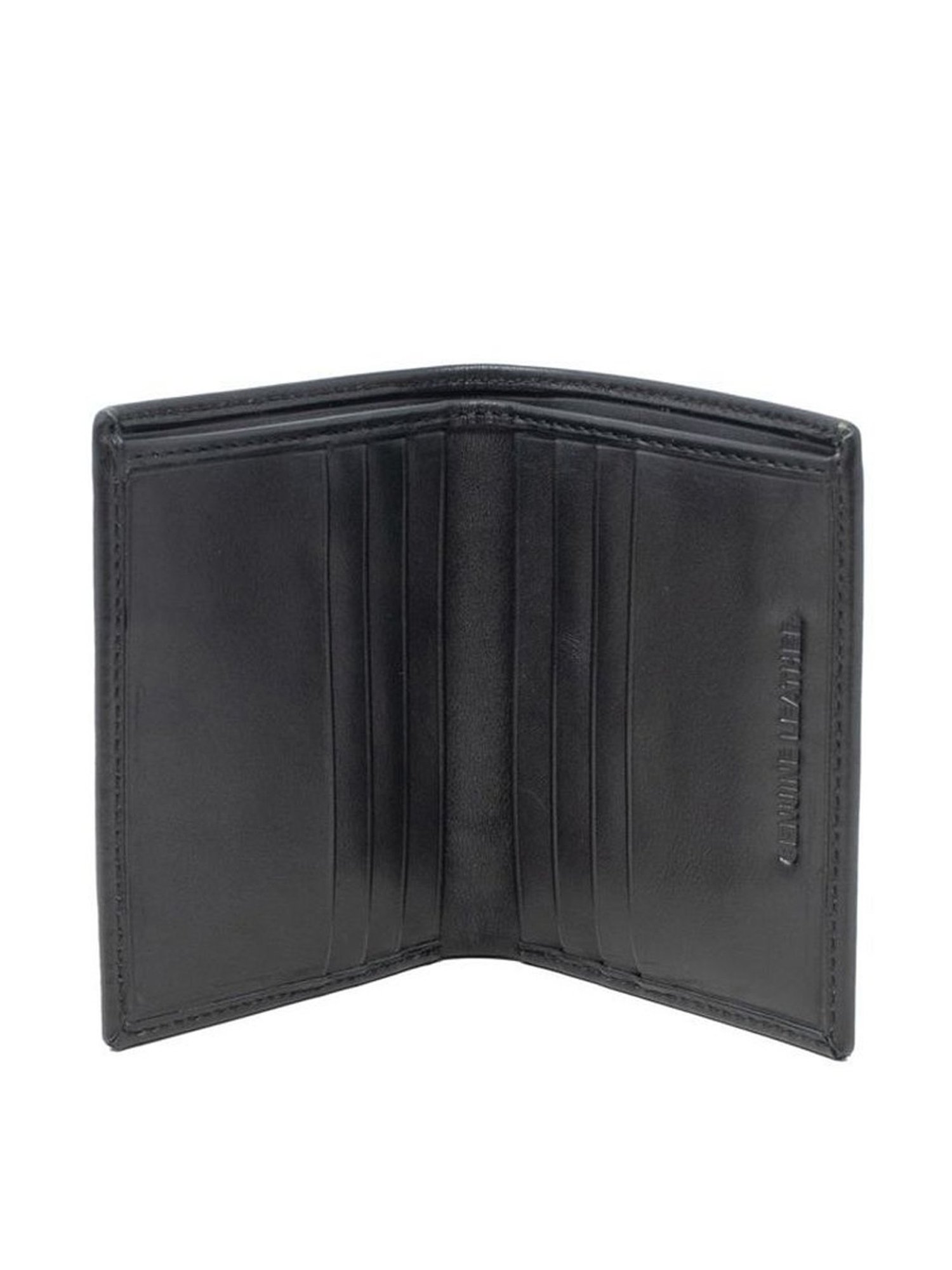 Tohl Black Casual Leather Bi-Fold Wallet for Men