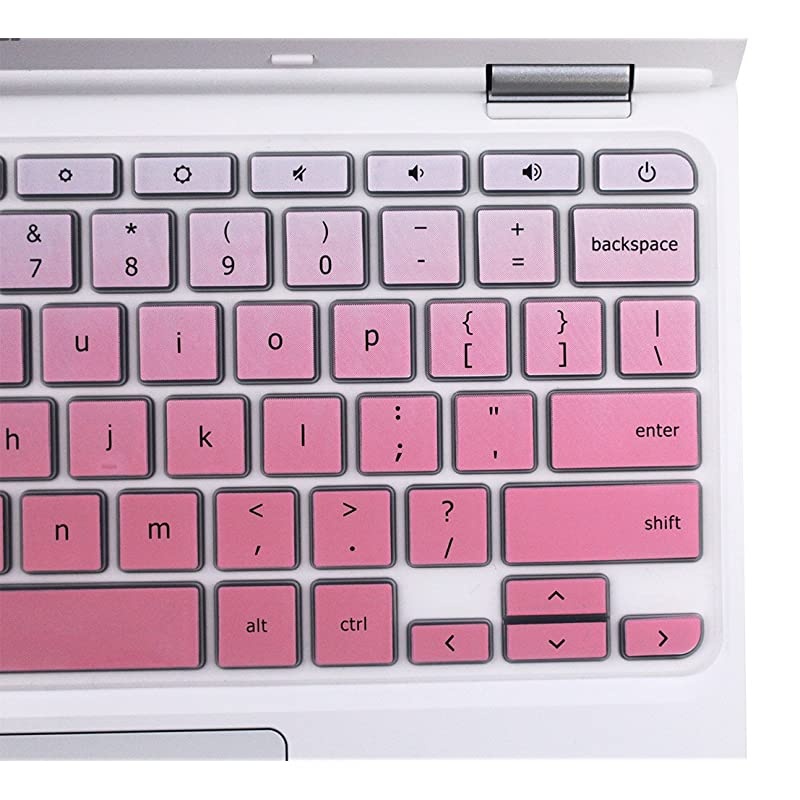 Keyboard Cover Skin for Acer Chromebook R11 CB3-131 CB5-132T, Acer Premium R11 Convertible, Acer Chromebook R13 CB5-312, Acer Chromebook 14 CB3-431,Acer Chromebook 15 CB3-531/532 (Ombre Pink)