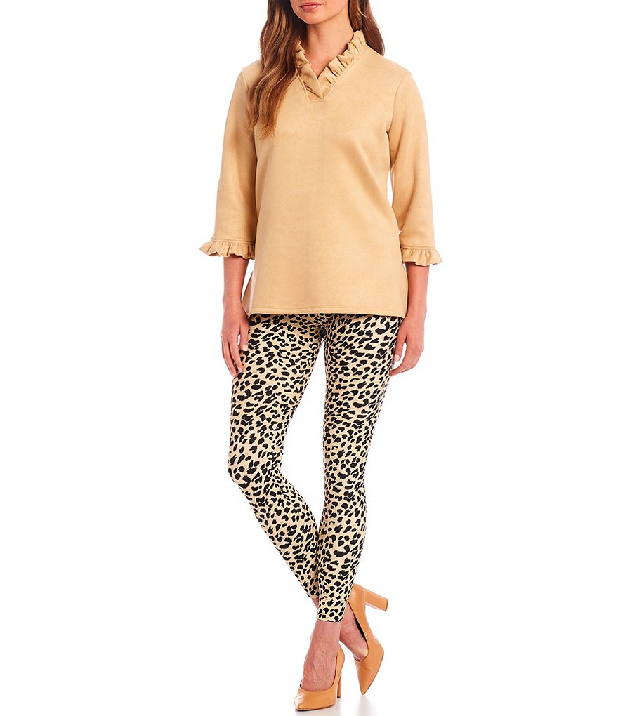 Commando Faux Leather Crocodile-Embossed Legging